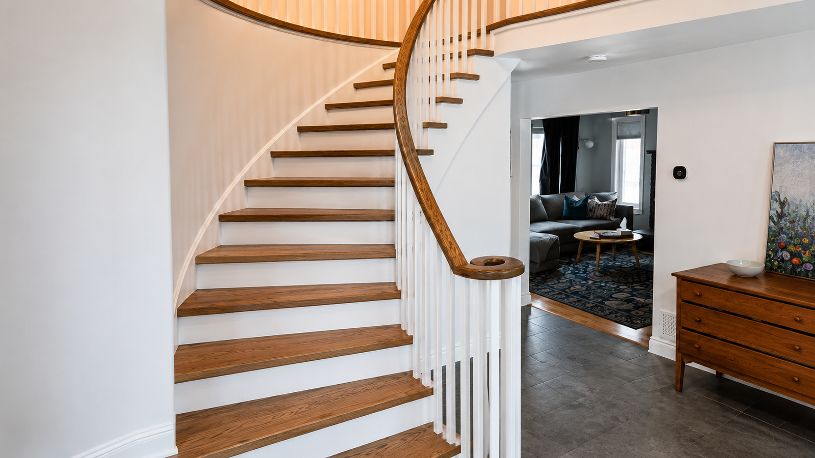 Curved Staircase Renovation Wasaga Beach