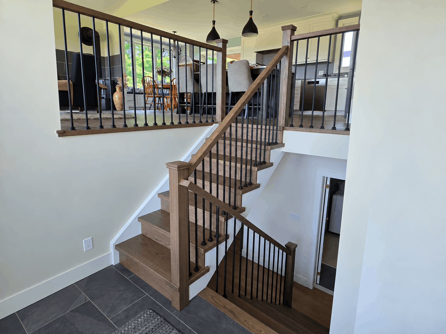 red oak staircase renovation Stayner